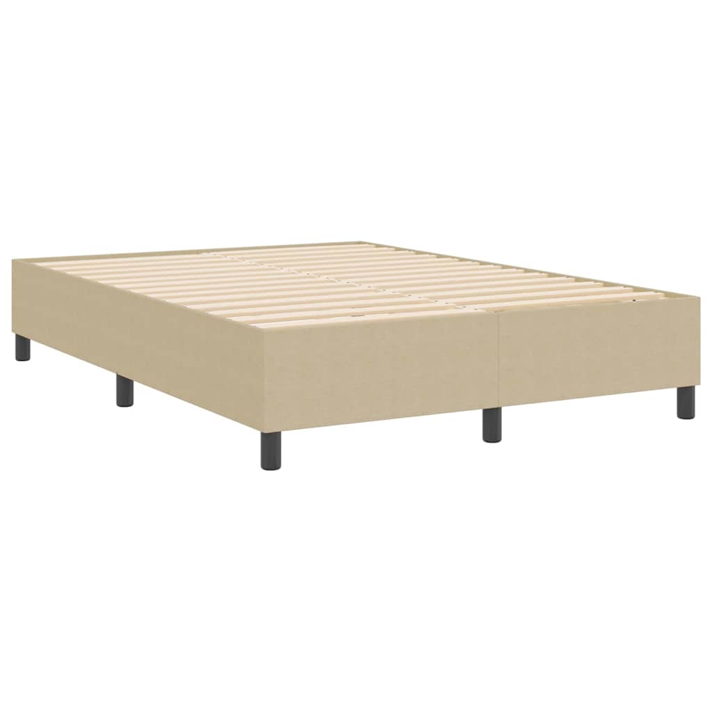 Box Spring Seng Lys Grønn Grå 140x200 cm Cordfløyel