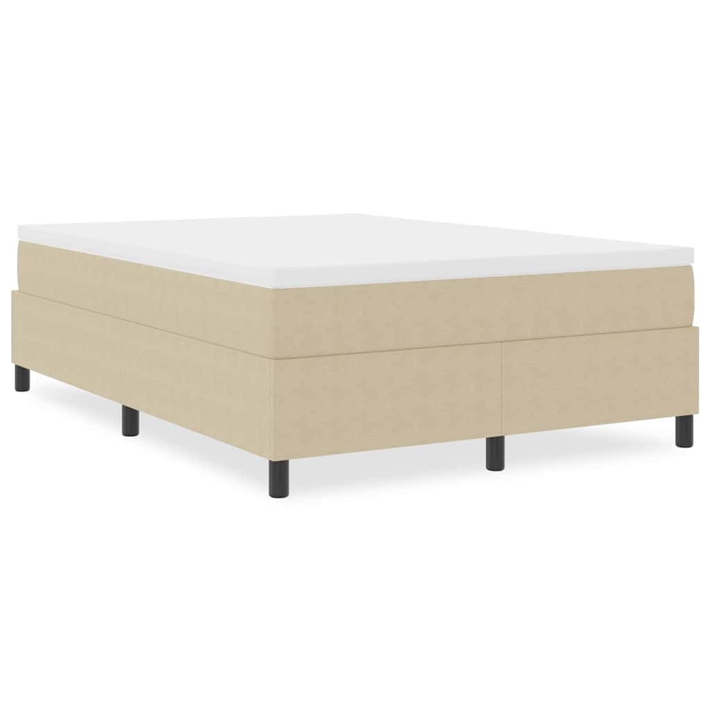 Box Spring Seng Lys Grønn Grå 140x200 cm Cordfløyel