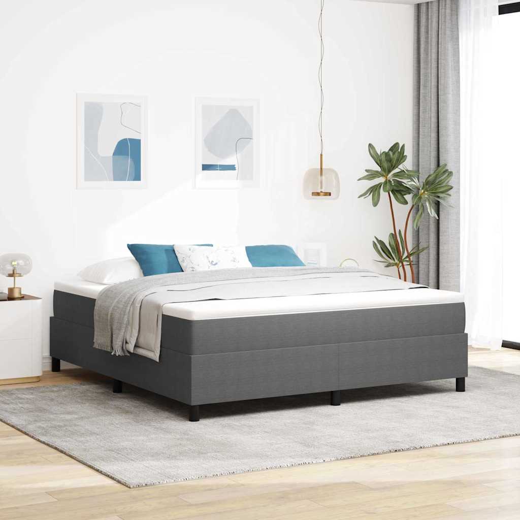 Box Spring Seng Lysegrå Super King Corduroy Stoff