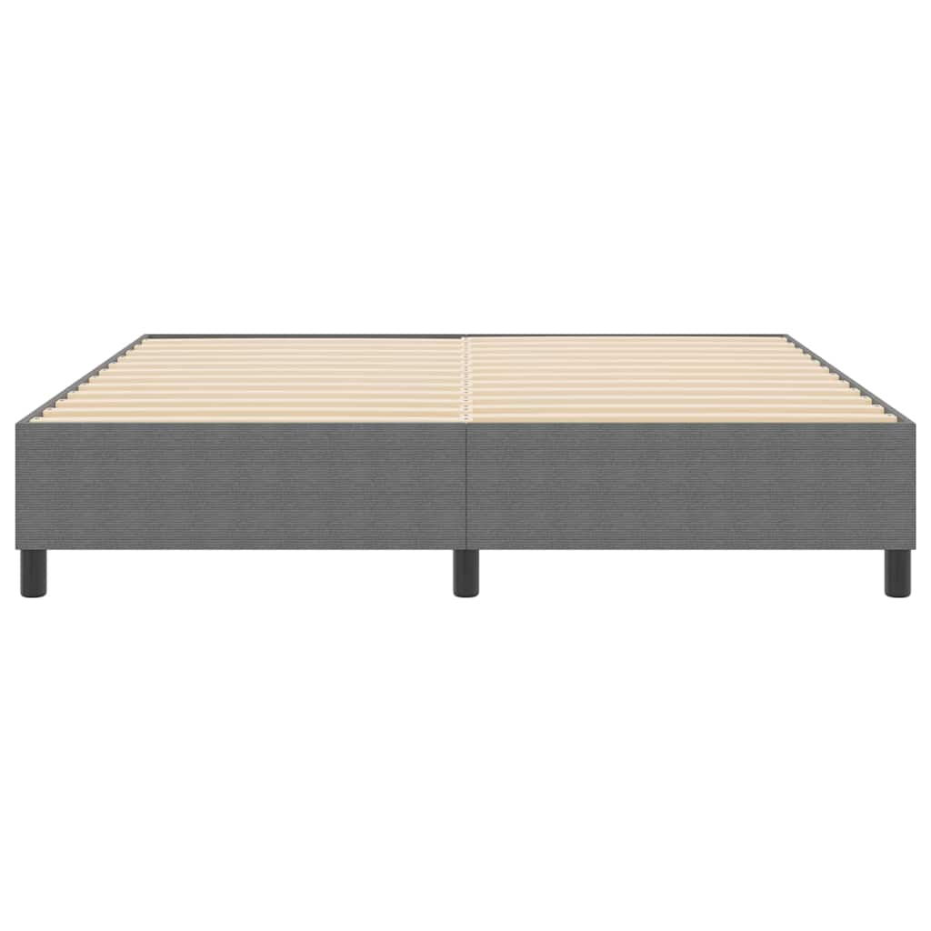 Box Spring Seng Lysegrå Super King Corduroy Stoff