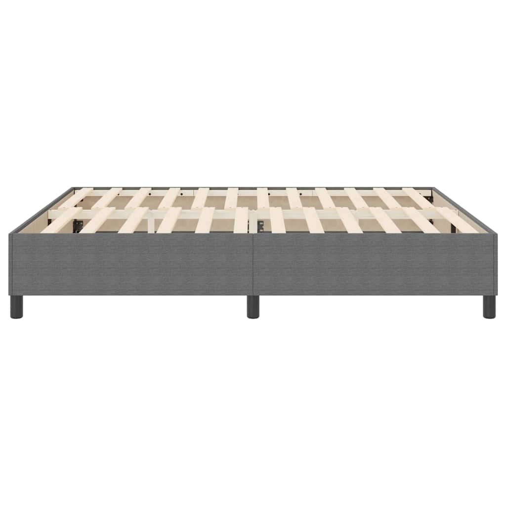 Box Spring Seng Lysegrå Super King Corduroy Stoff