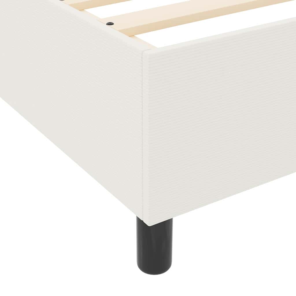Box Spring Seng Krem Super King Corduroy Stoff