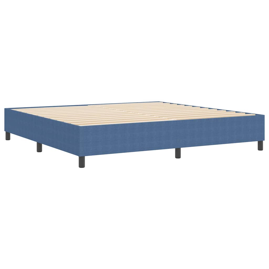Boxspring Seng Blå 200x200 cm Corduroy Stoff