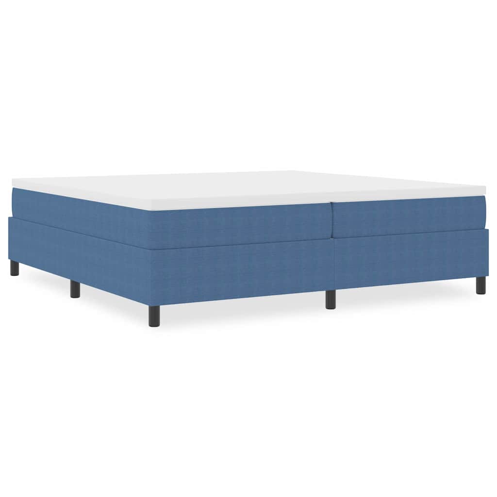 Boxspring Seng Blå 200x200 cm Corduroy Stoff