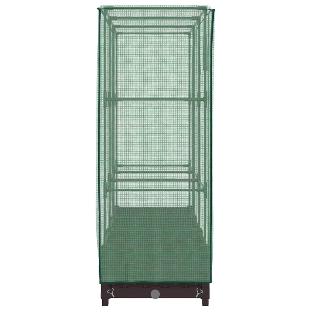 Høyseng med drivhustrekk rottingutseende 120x40x123 cm