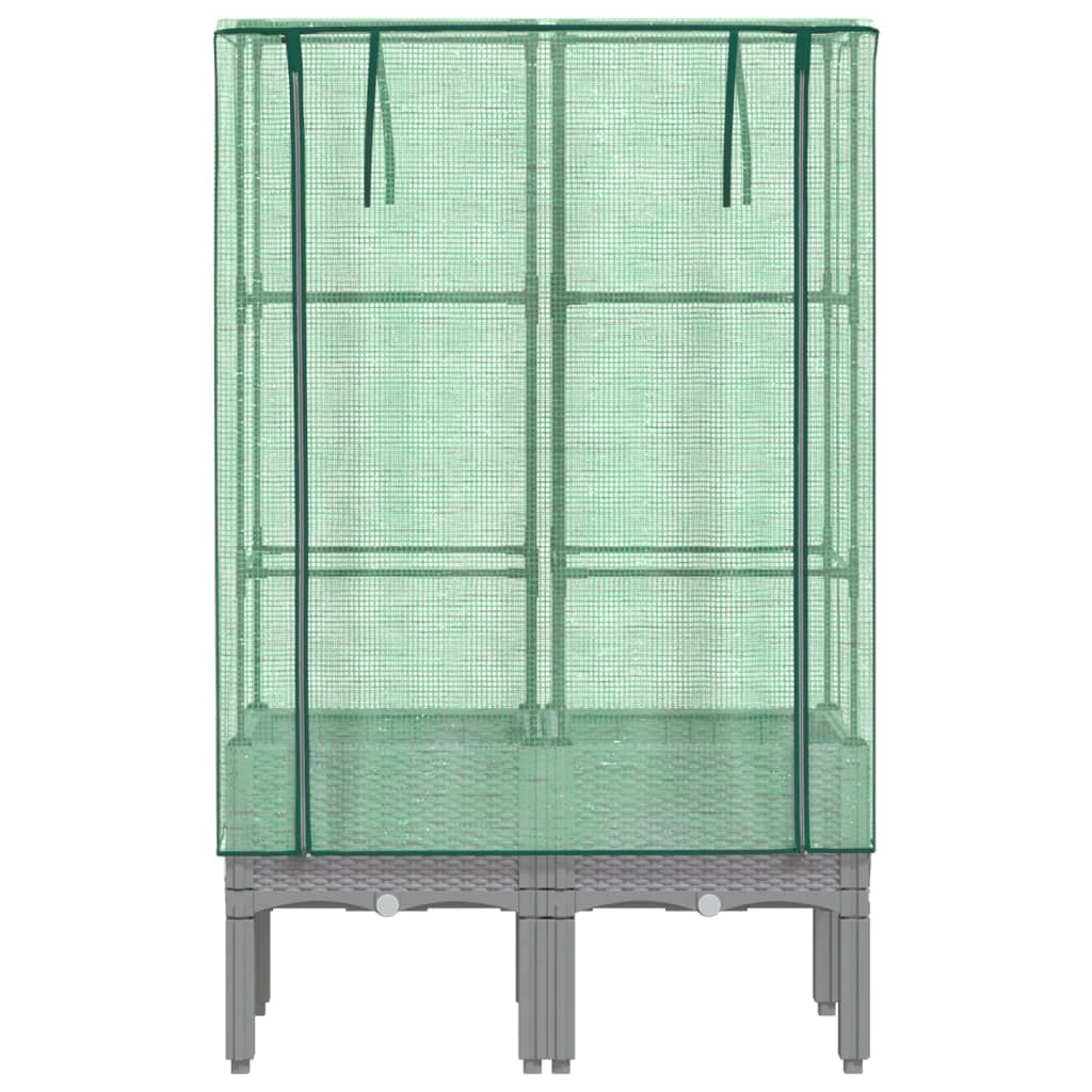 Høyseng med drivhustrekk rottingutseende 80x40x140 cm