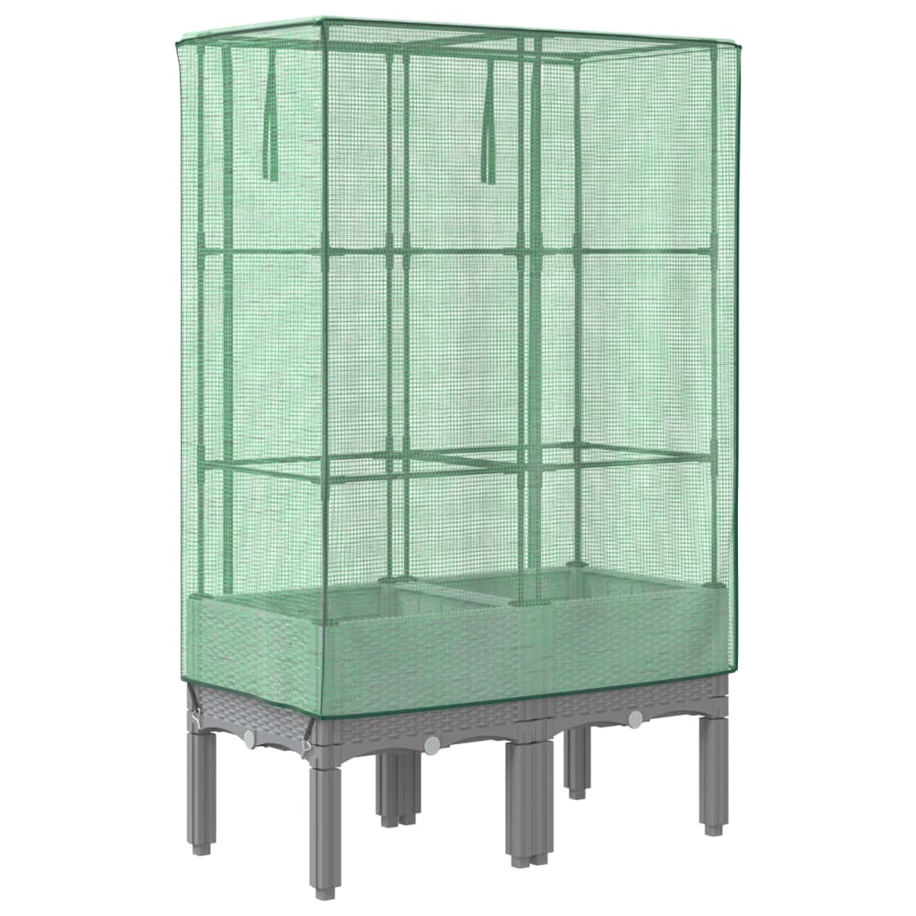 Høyseng med drivhustrekk rottingutseende 80x40x140 cm