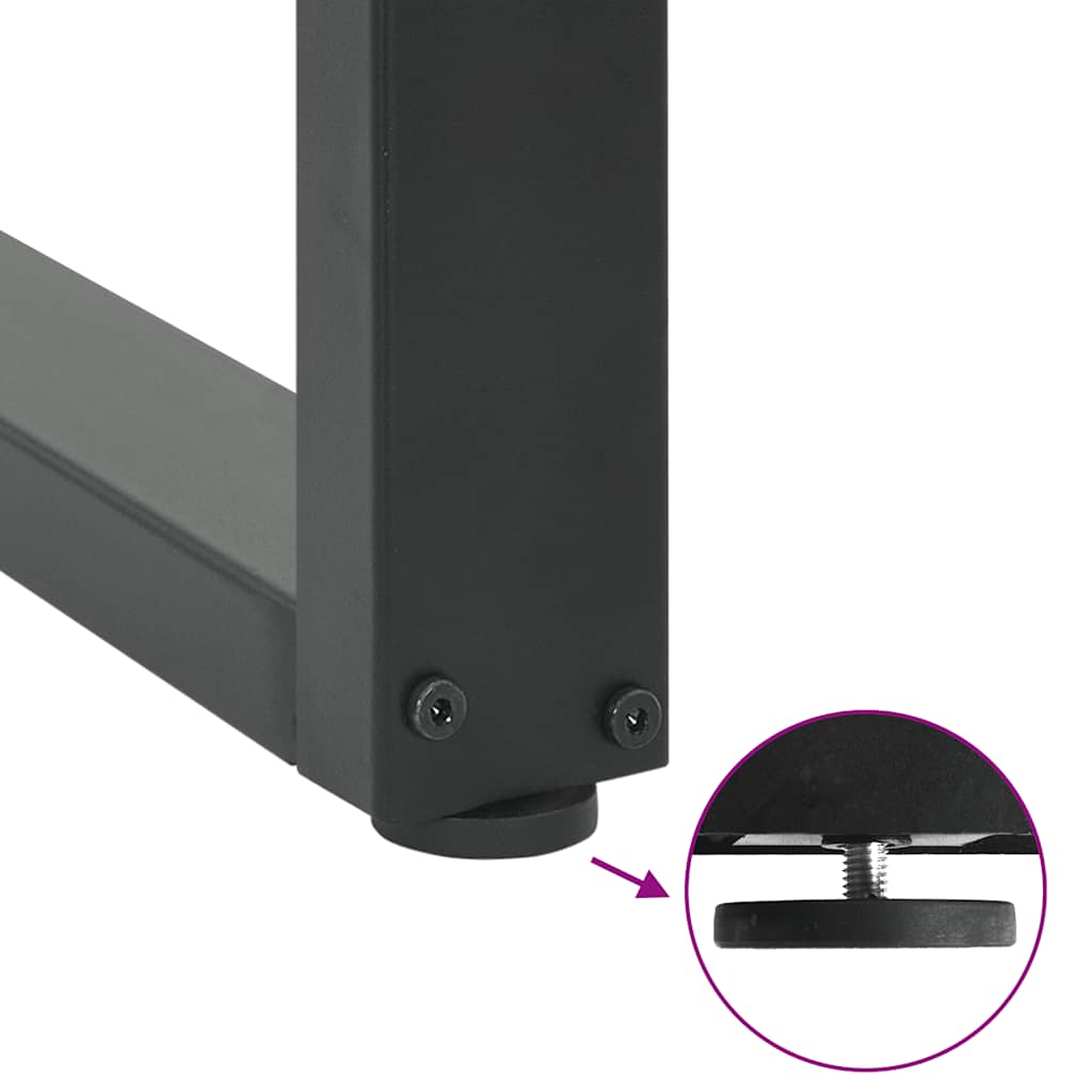 Konsollbordben U-formet 2 stk antrasitt 28 x (72-73) cm stål