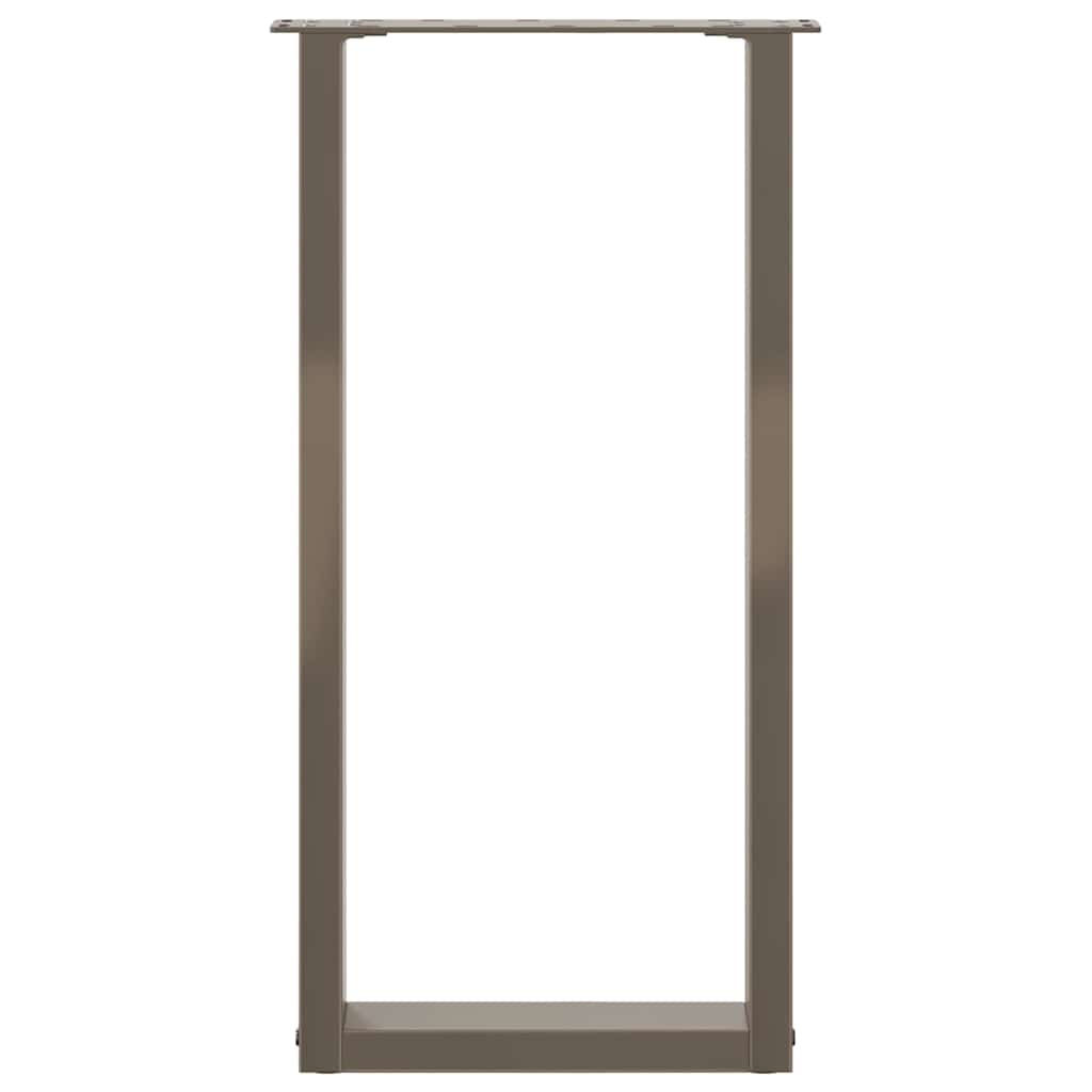 Konsollbordben U-formet 2 stk naturstål 28 x (72-73) cm stål