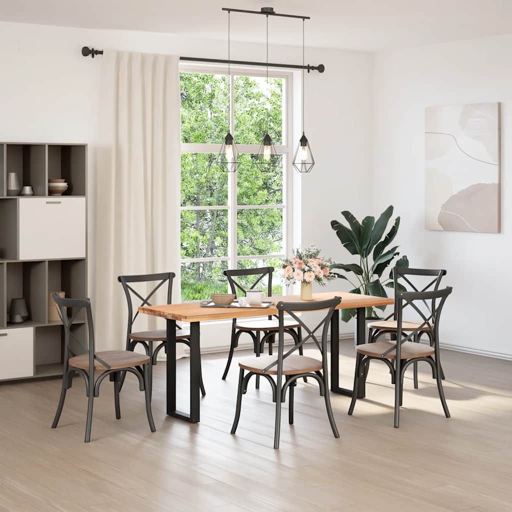 Konsollbordben U-formet 2 stk svart 38 x (72-73) cm stål