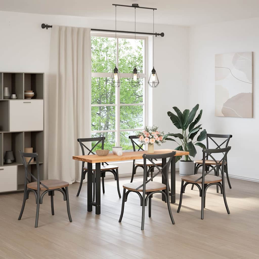 Konsollbordben svart 2 stk 38 x (72-73) cm stål