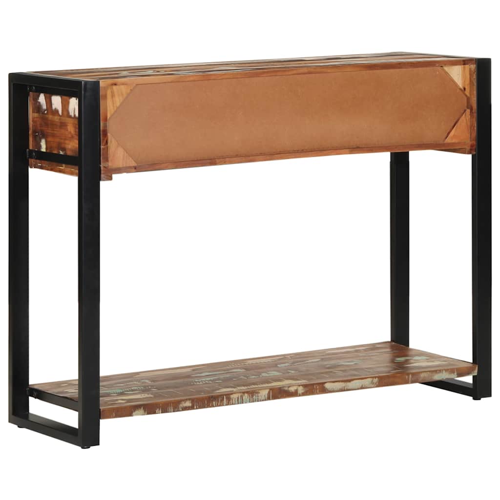 Konsollbord flerfarget 100x35x75 cm gjenvunnet heltre