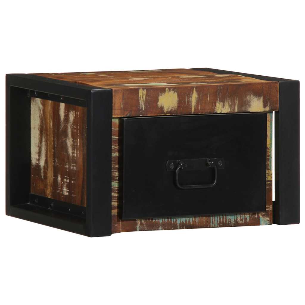 Nattbord flerfarget 40x35x25 cm gjenvunnet heltre