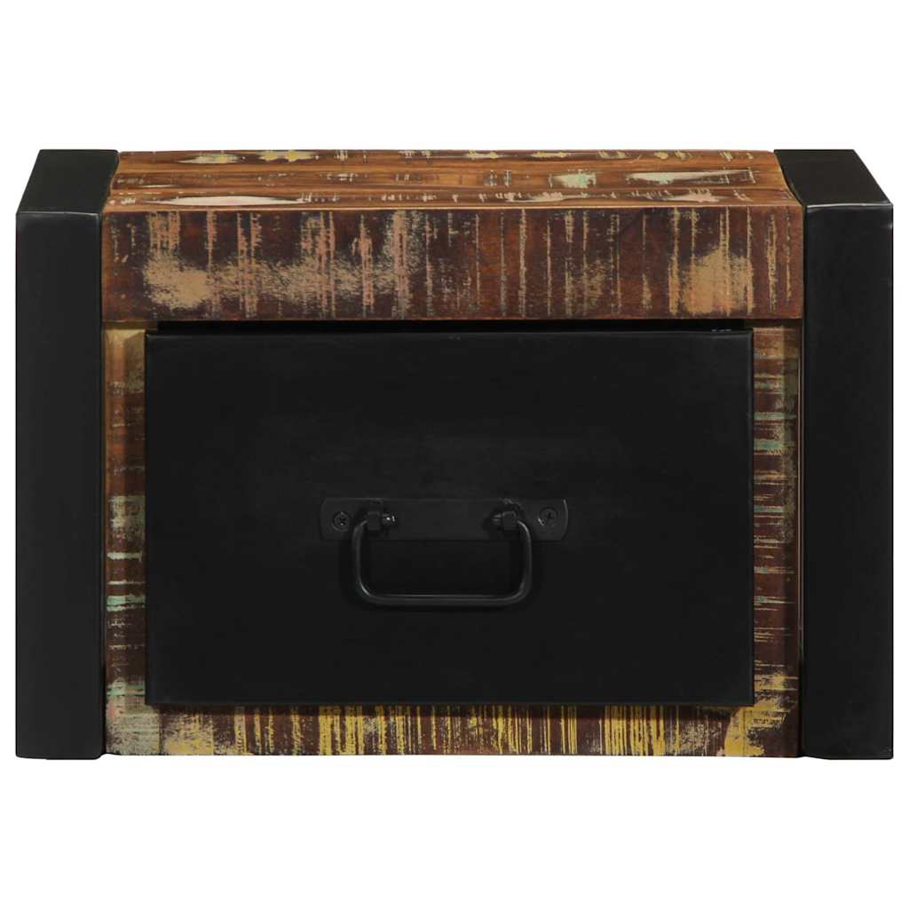 Nattbord flerfarget 40x35x25 cm gjenvunnet heltre