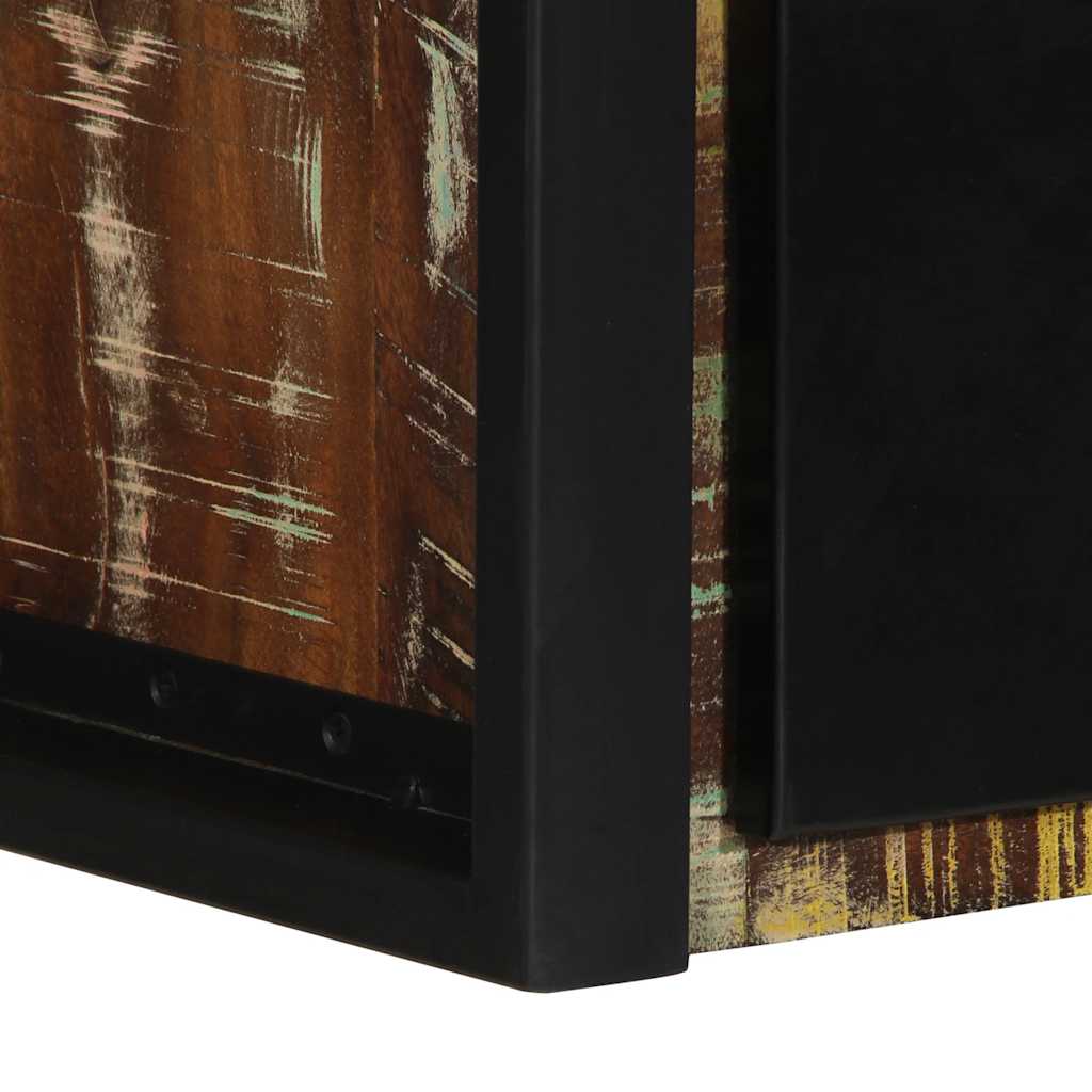Nattbord flerfarget 40x35x25 cm gjenvunnet heltre