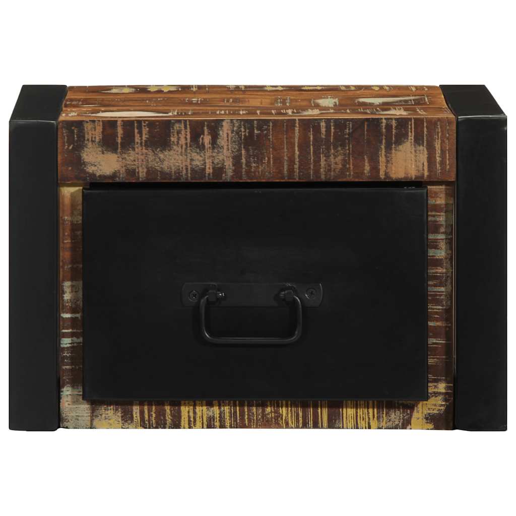 Nattbord 2 stk flerfarget 40x35x25 cm gjenvunnet heltre