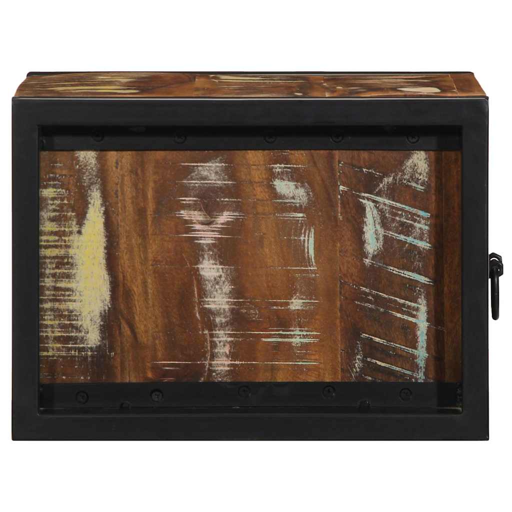 Nattbord 2 stk flerfarget 40x35x25 cm gjenvunnet heltre