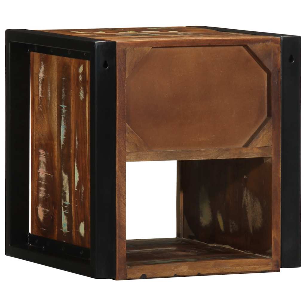 Nattbord 2 stk flerfarget 40x35x40 cm gjenvunnet heltre