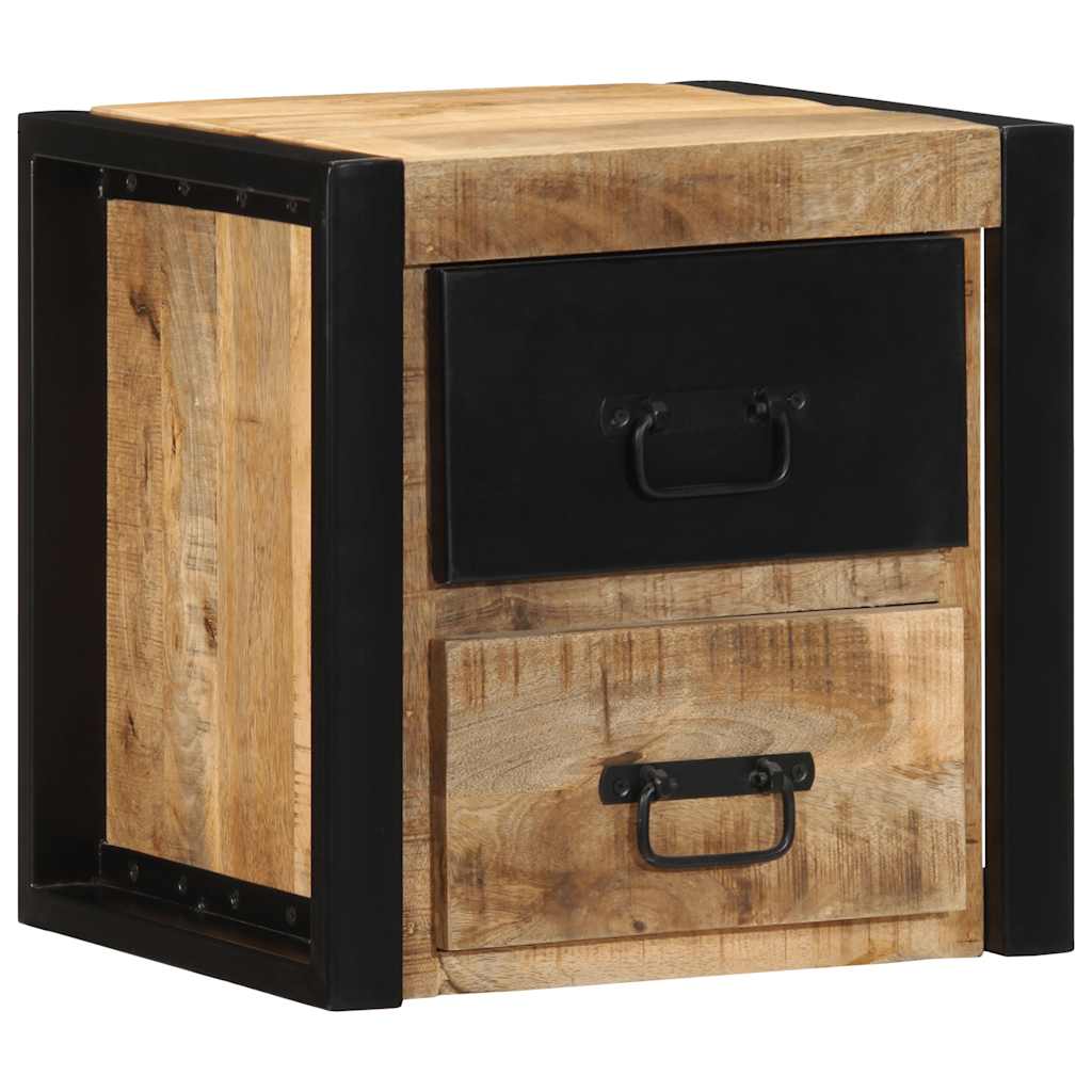 Nattbord 40x35x40 cm grovt heltre mangotre