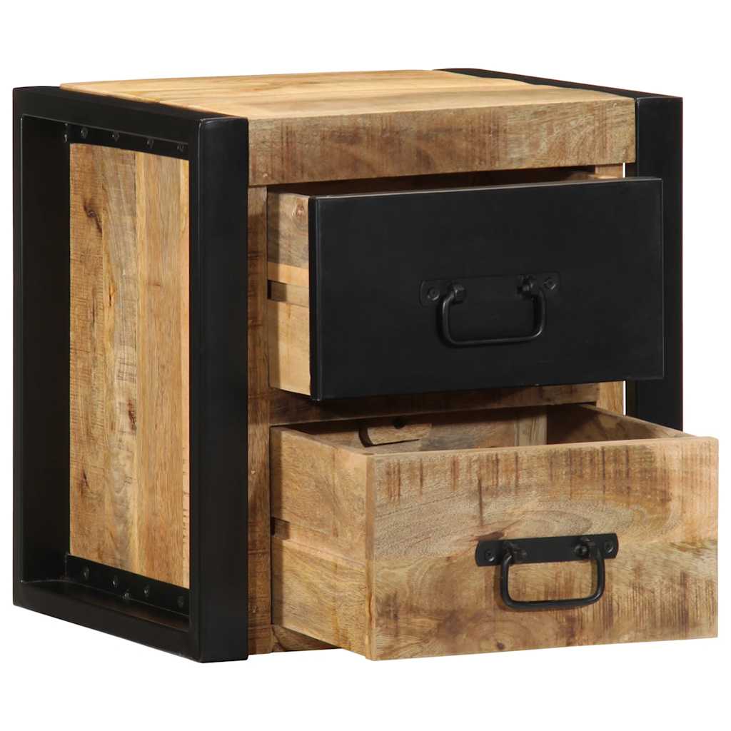 Nattbord 40x35x40 cm grovt heltre mangotre