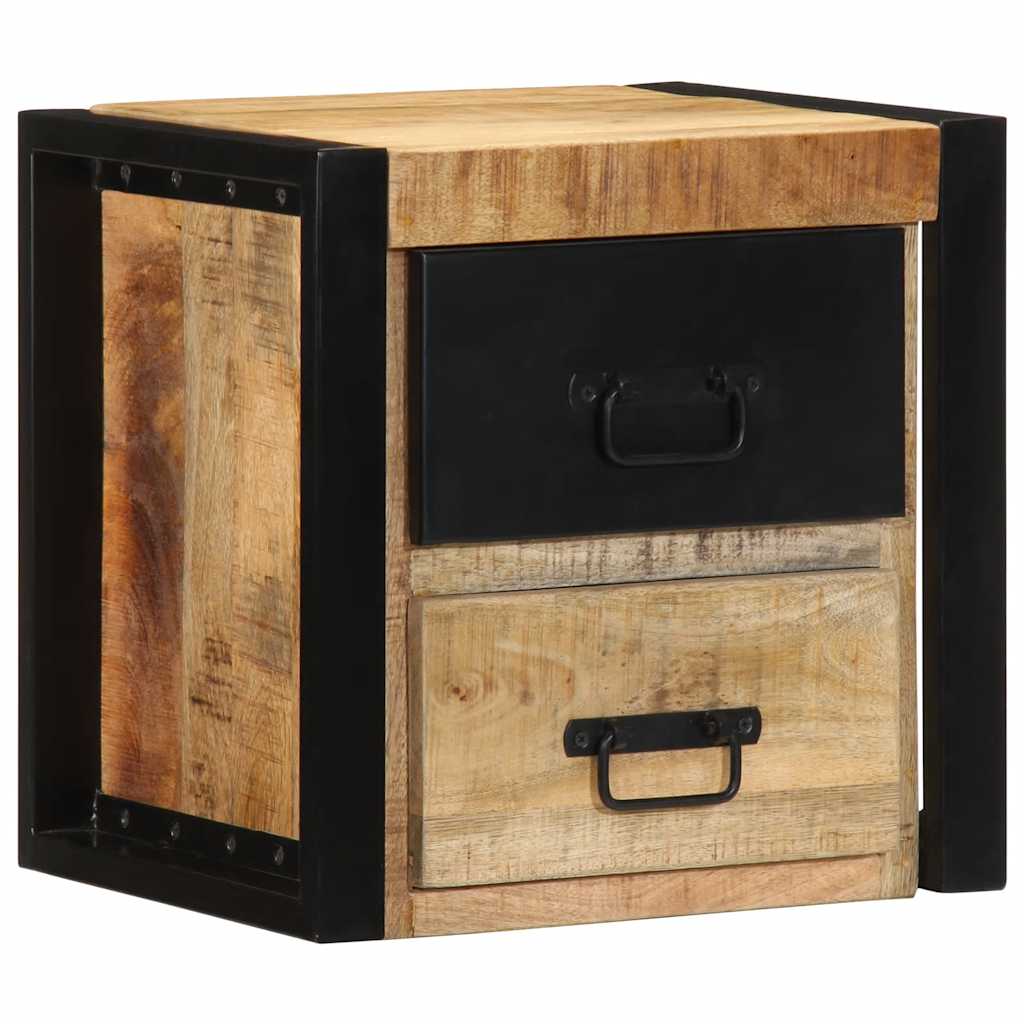 Nattbord 40x35x40 cm grovt heltre mangotre