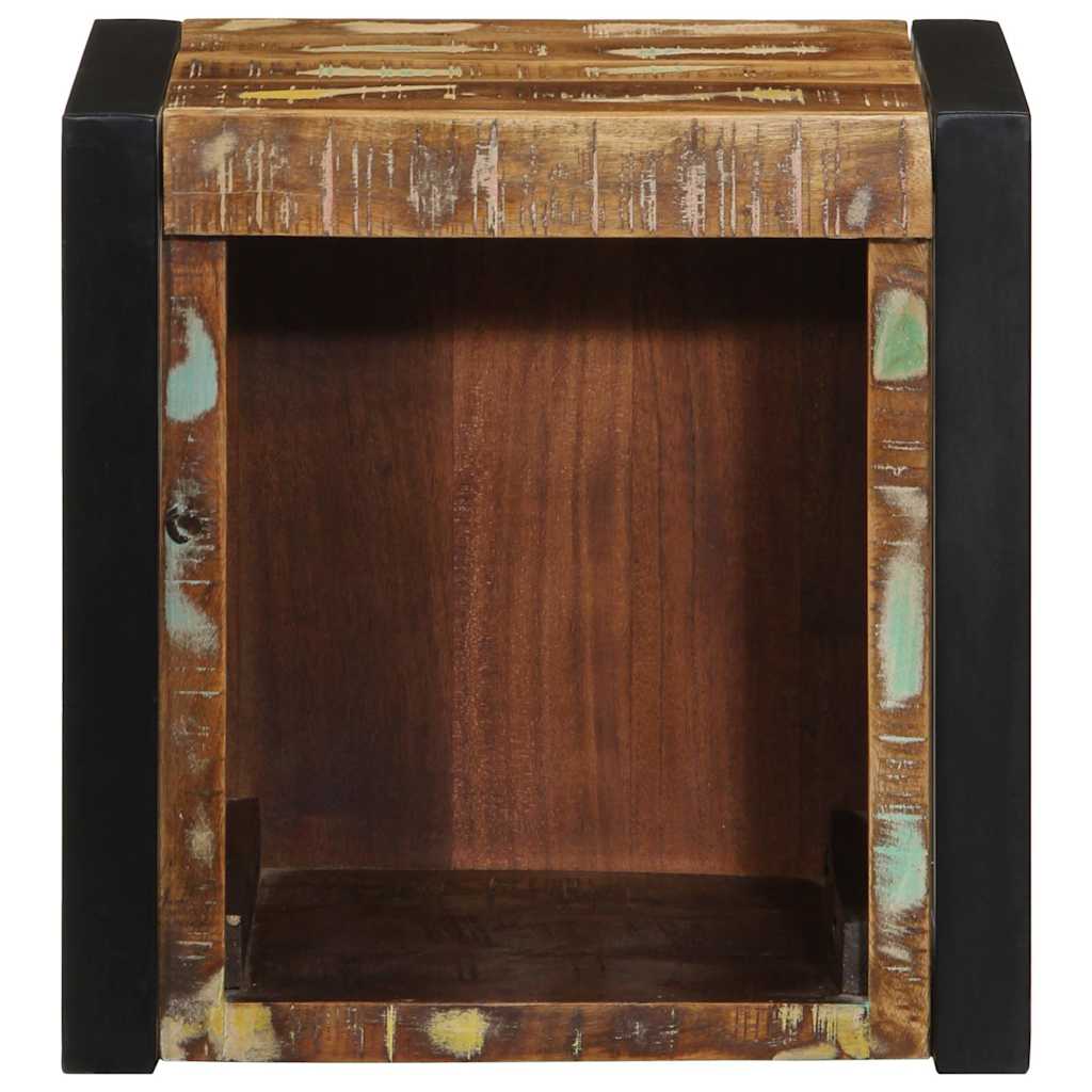 Nattbord flerfarget 40x35x40 cm gjenvunnet heltre