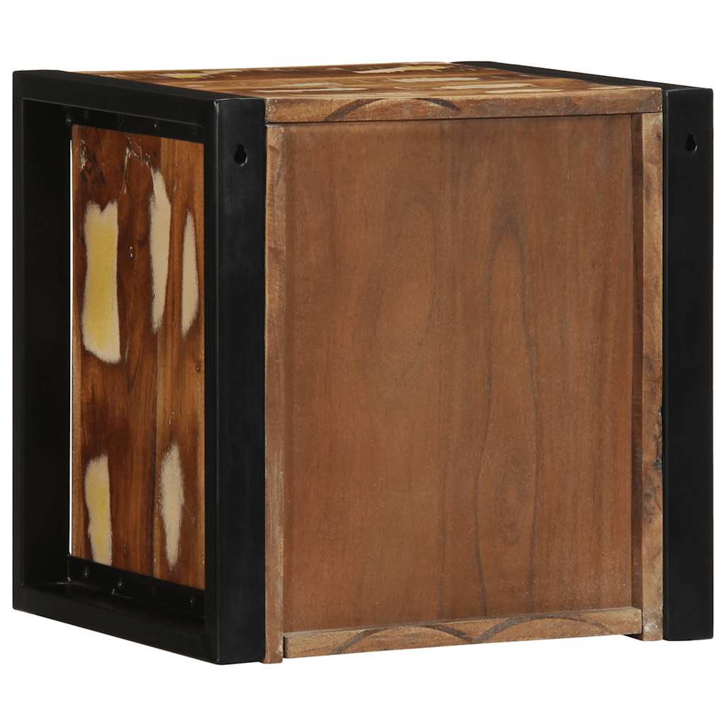 Nattbord flerfarget 40x35x40 cm gjenvunnet heltre