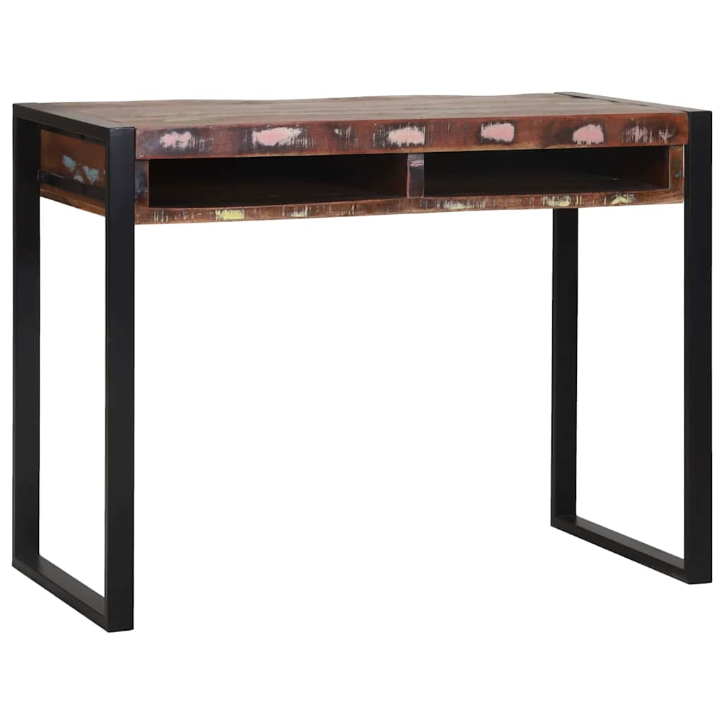 dressingbord med speil Flerfarget 100x50x75 cm Solid gjenvunnet tre