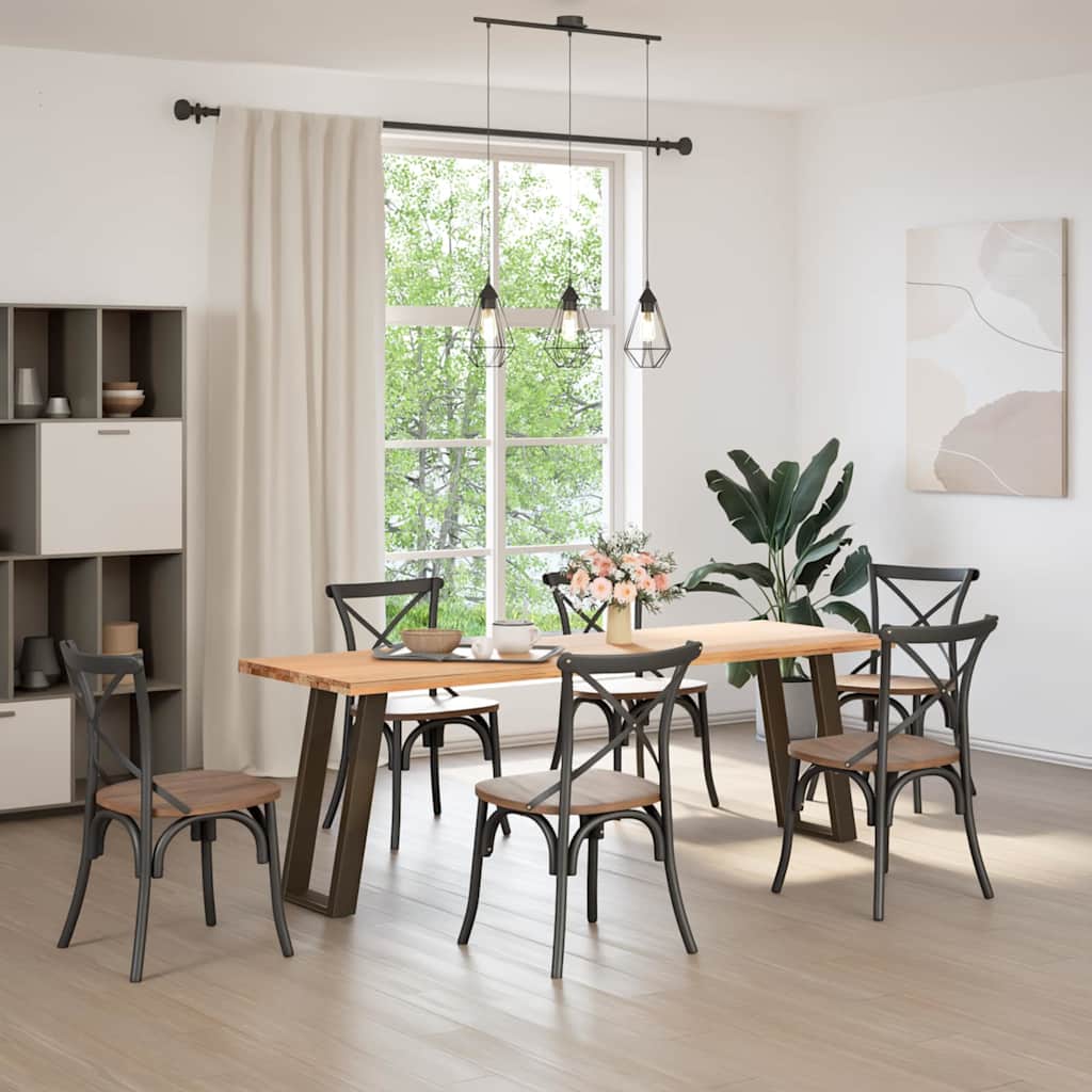 Konsollbordben U-formet 2 stk naturell 28x(72-73) cm stål