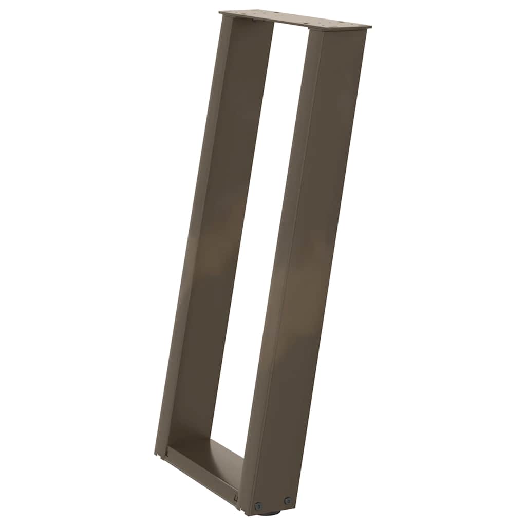Konsollbordben U-formet 2 stk naturell 28x(72-73) cm stål
