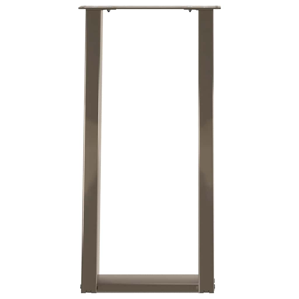 Konsollbordben U-formet 2 stk naturell 28x(72-73) cm stål