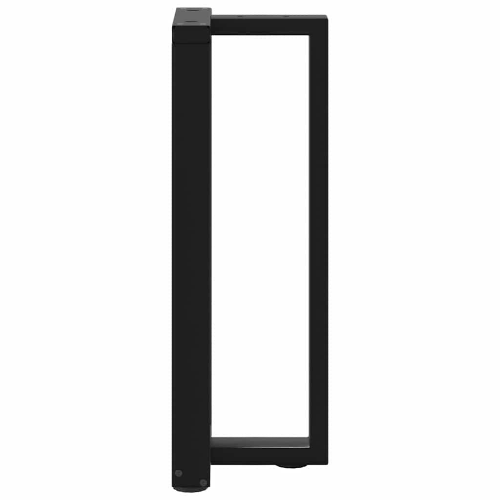 Konsollbordben T-formet 2 stk svart 25x28x(72-73) cm stål