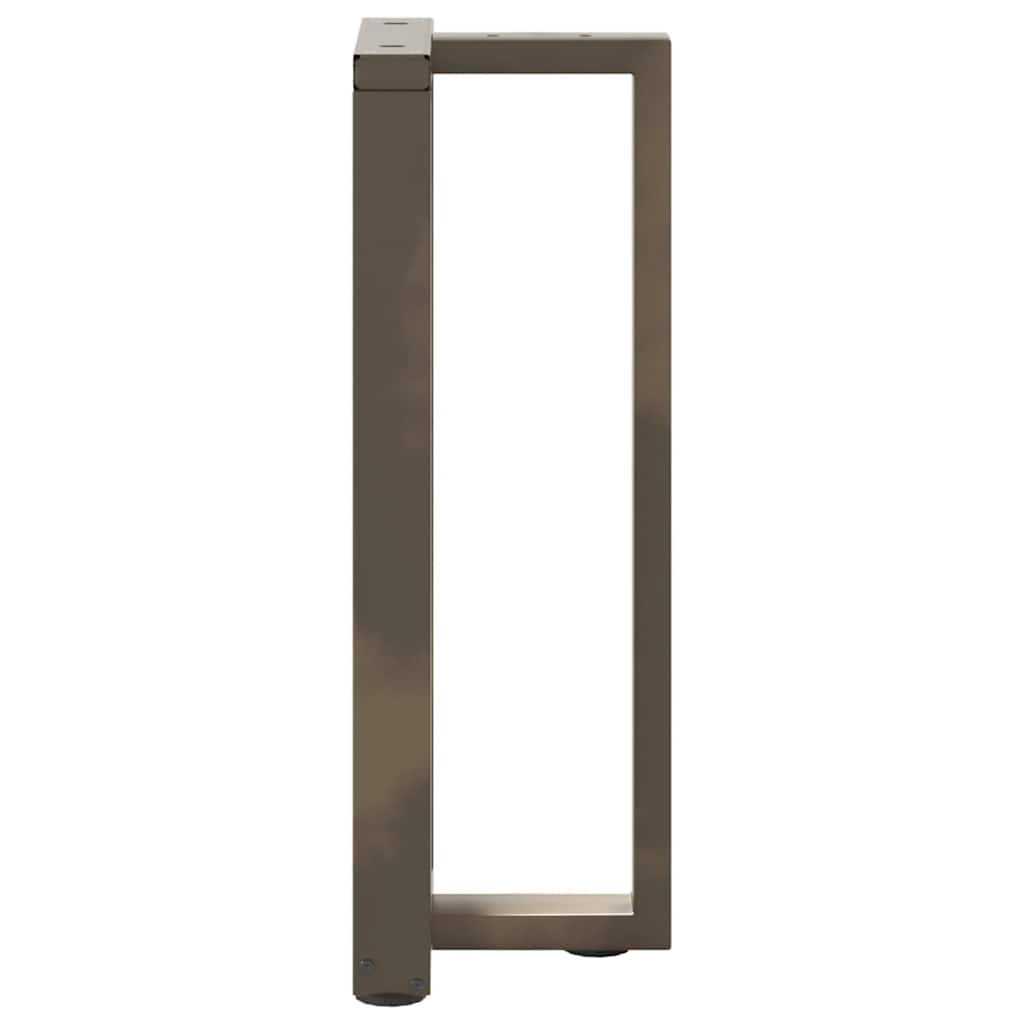 Konsollbordben T-formet 2 stk naturell 25x28x(72-73) cm stål