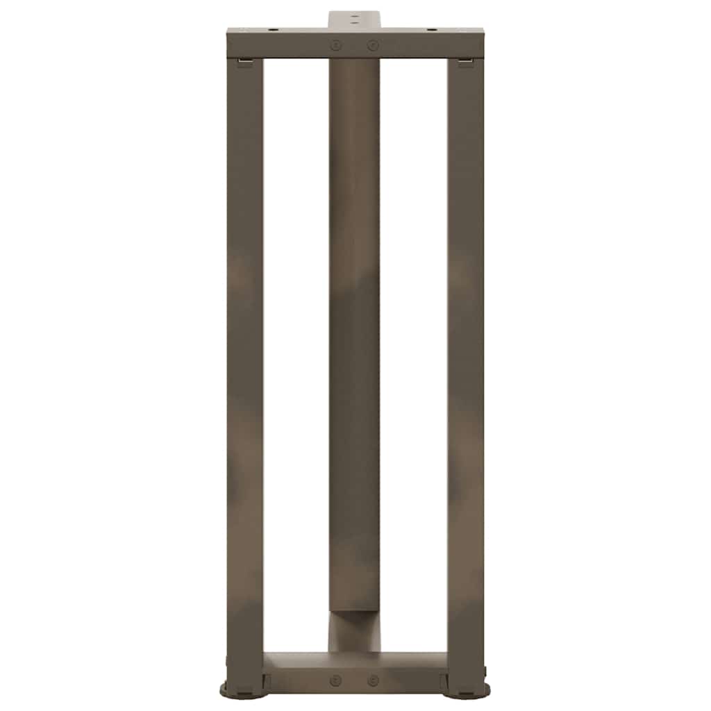 Konsollbordben T-formet 2 stk naturell 25x28x(72-73) cm stål