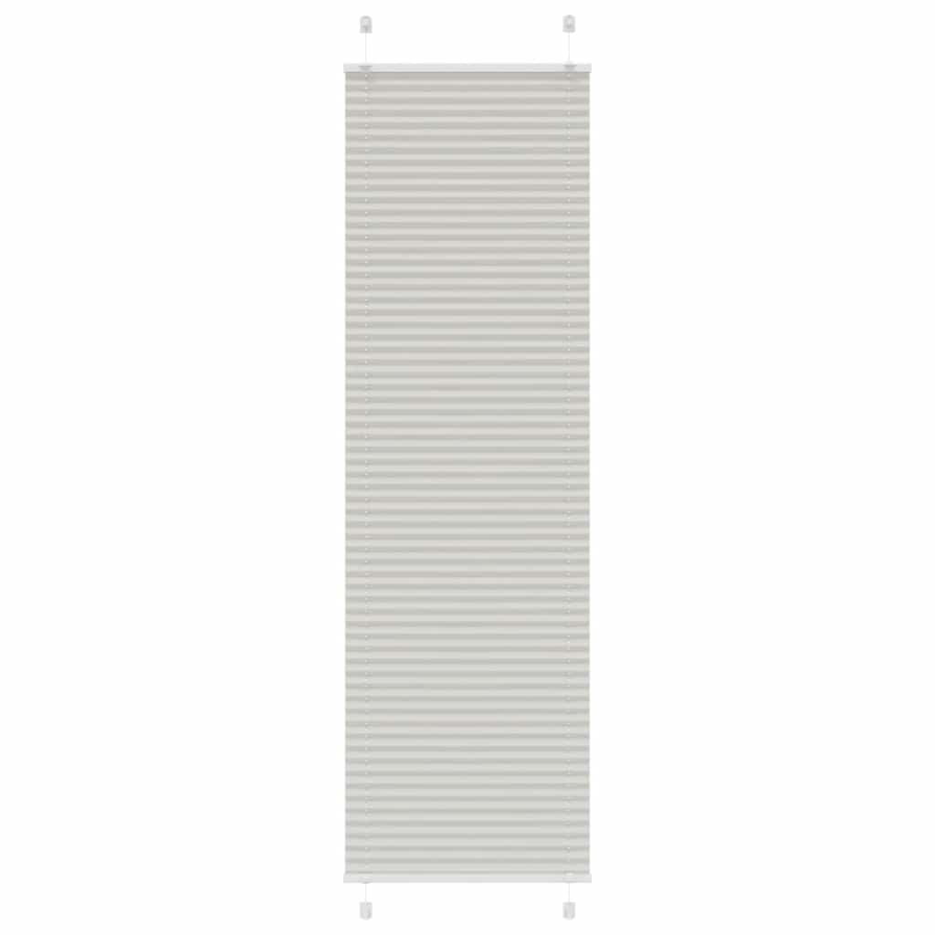 plisségardin lys grå 60x200 cm Stoff Bredde 59,4 cm Polyester