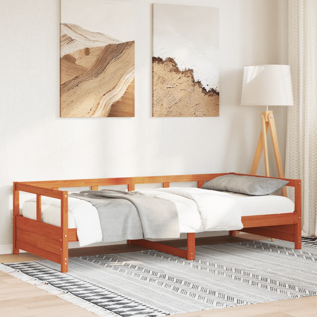 Dagseng uten madrass voksbrun 90x190 cm heltre furu