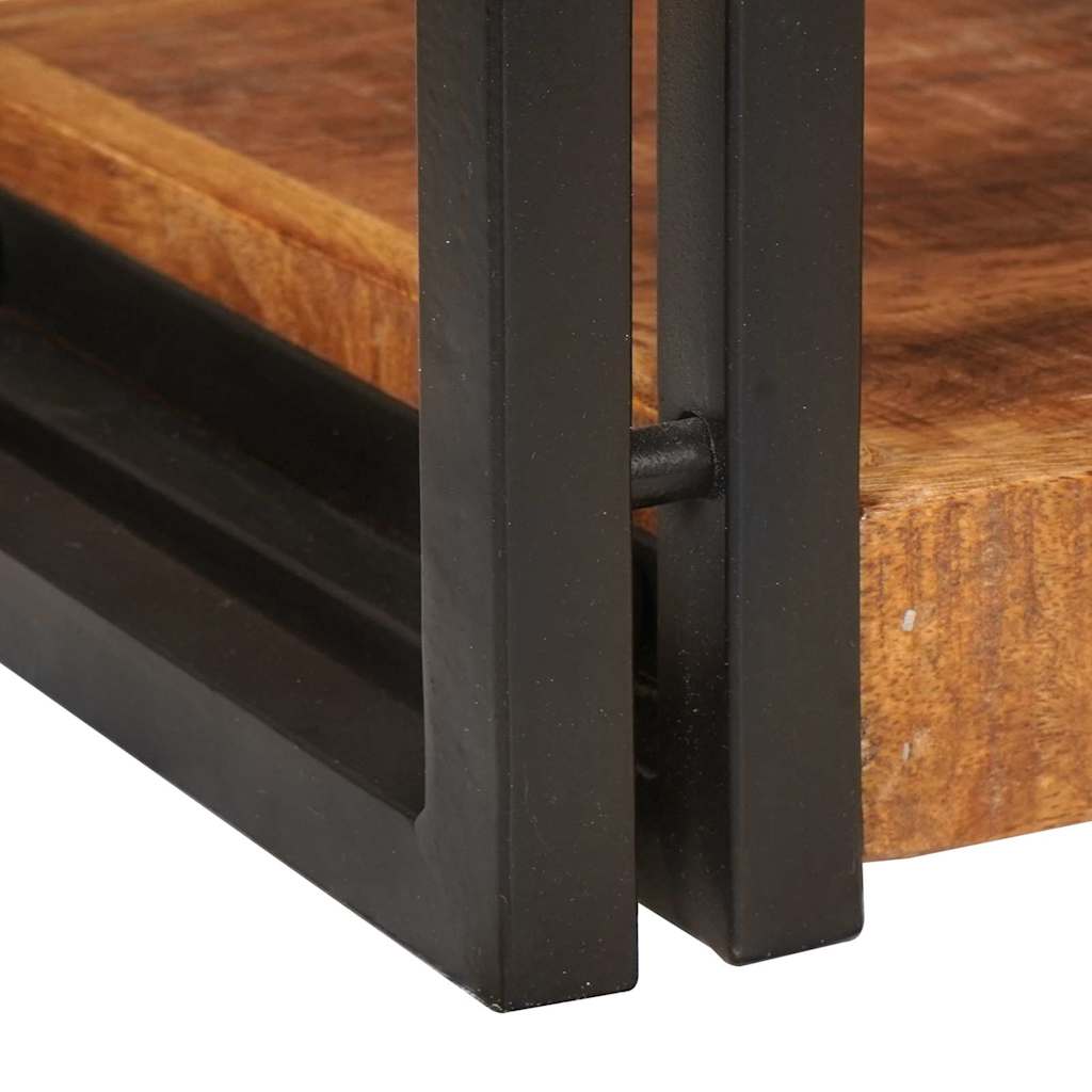 Nattbord Brunt og svart 38 x 33 x 58 cm Massiv mango tre