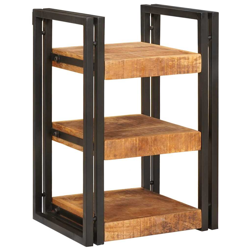 Nattbord Brunt og svart 38 x 33 x 58 cm Massiv mango tre