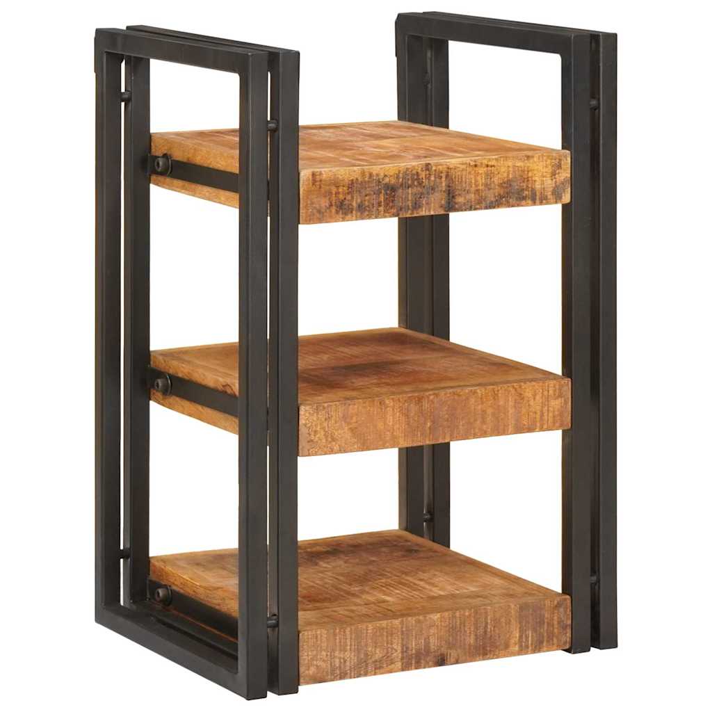 Nattbord Brunt og svart 38 x 33 x 58 cm Massiv mango tre