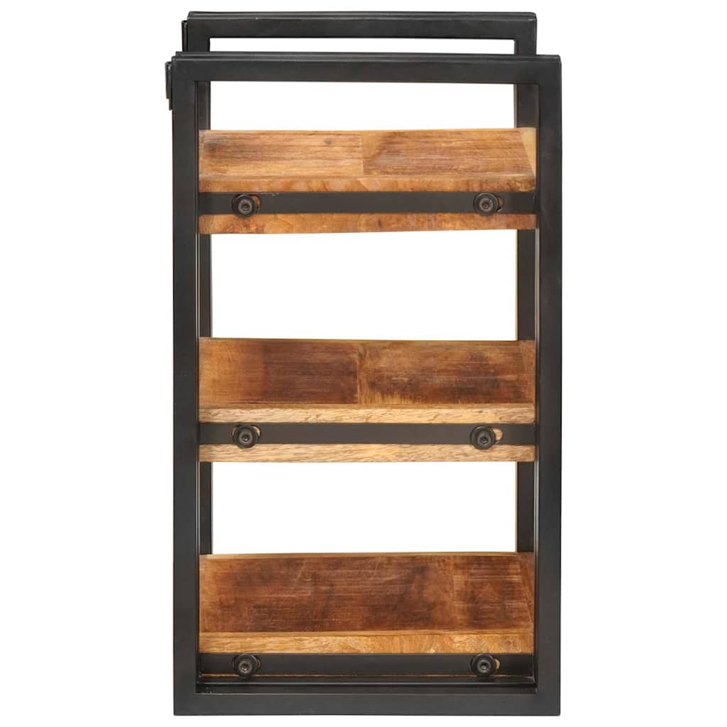Nattbord Brunt og svart 38 x 33 x 58 cm Massiv mango tre