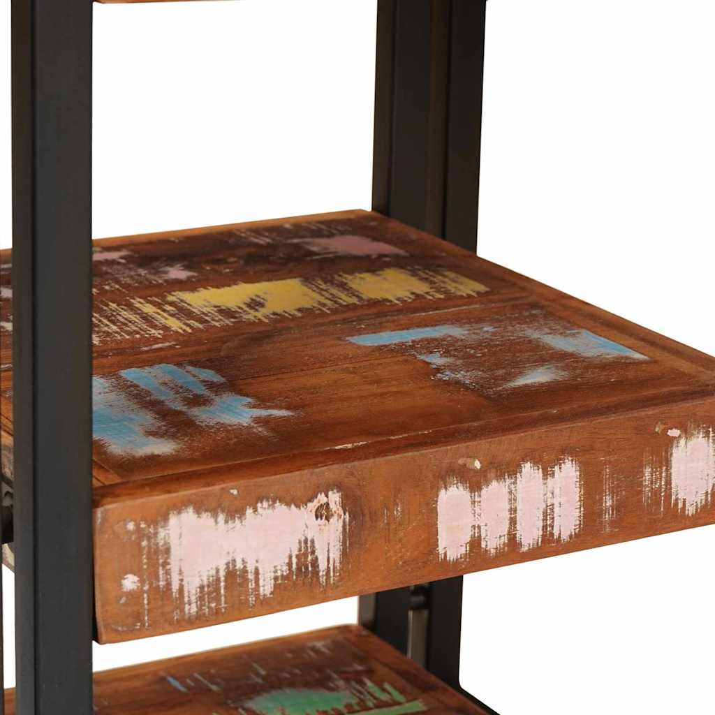 Nattbord Brunt og svart 38 x 33 x 58 cm Massiv Rektivert Tre