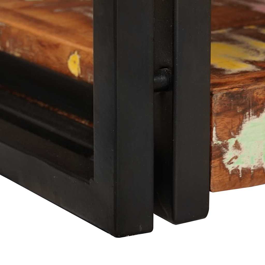 Nattbord Brunt og svart 38 x 33 x 58 cm Massiv Rektivert Tre