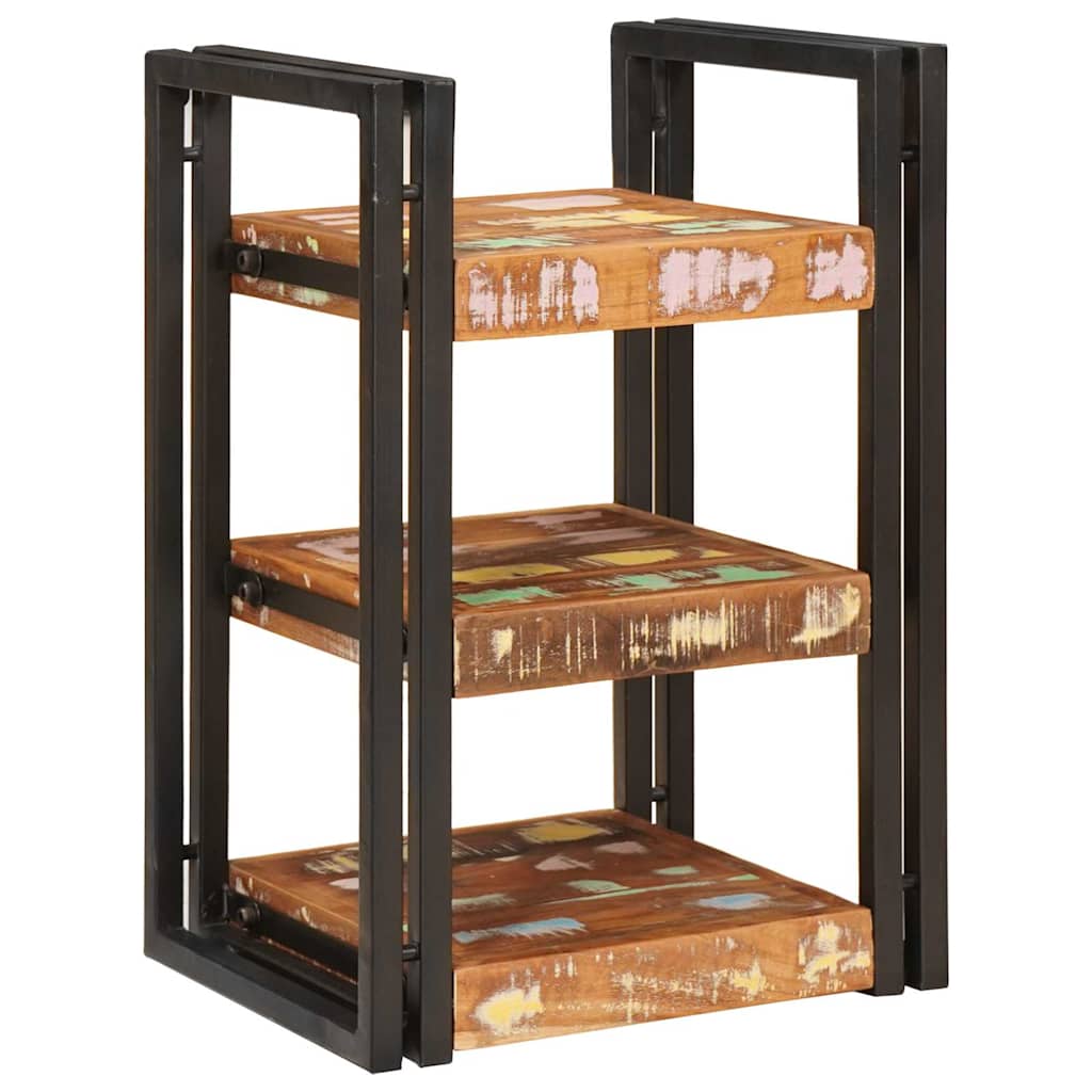 Nattbord Brunt og svart 38 x 33 x 58 cm Massiv Rektivert Tre