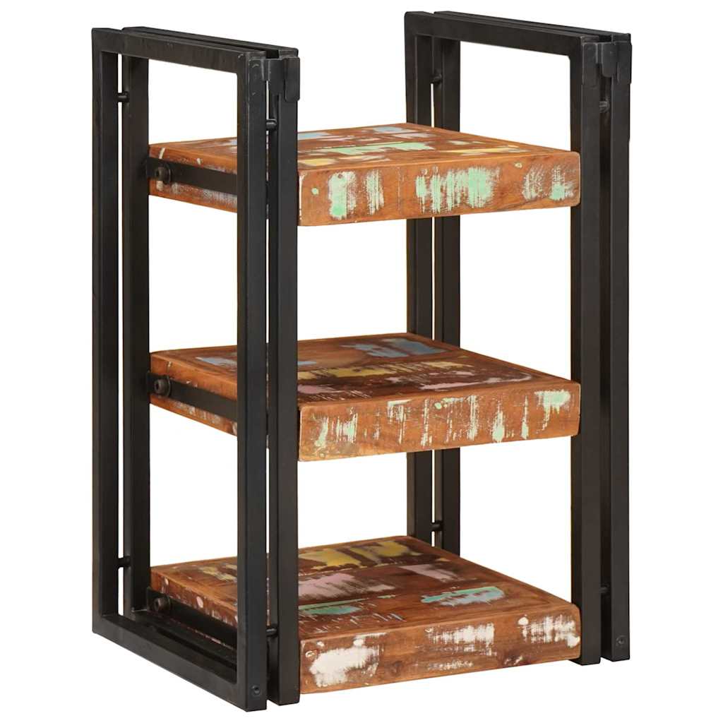 Nattbord Brunt og svart 38 x 33 x 58 cm Massiv Rektivert Tre