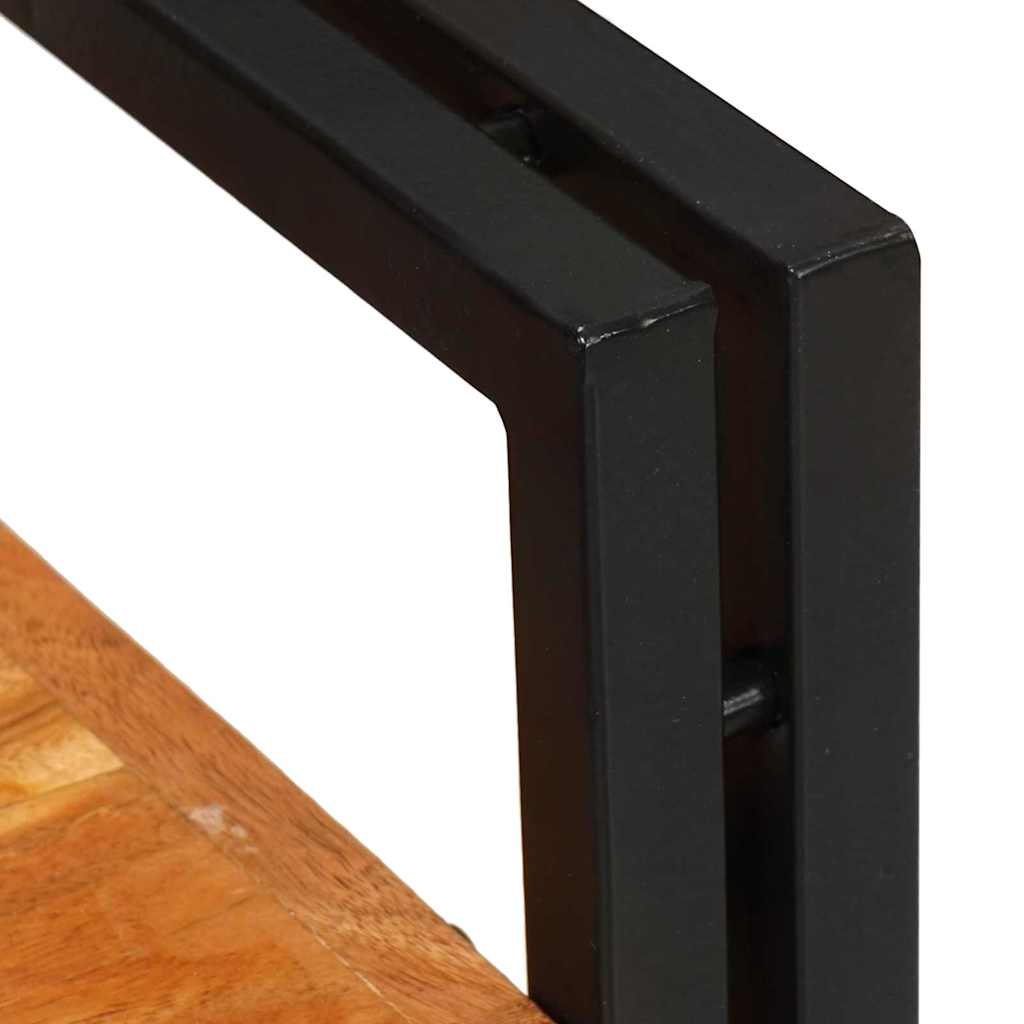 Nattbord Brunt og svart 38 x 33 x 58 cm Solid akasietre