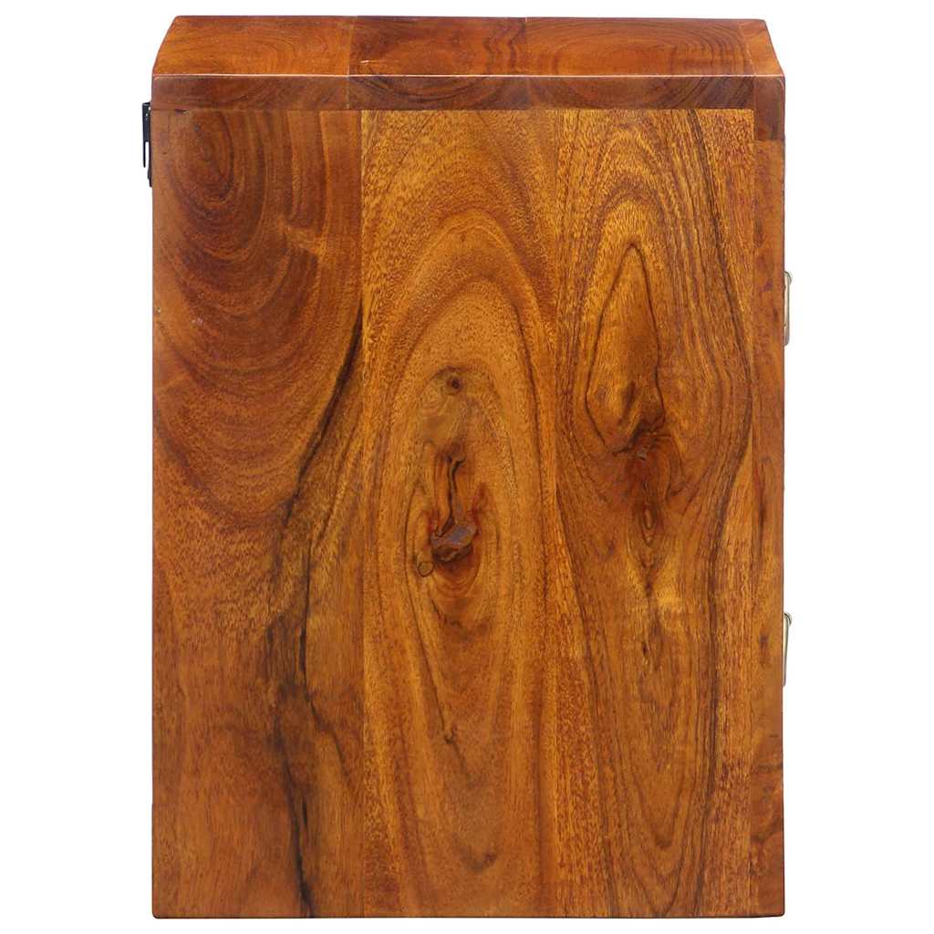 Nattbordskap med skuff 2 pcs Brun 35 x 30 x 40 cm heltre akasie