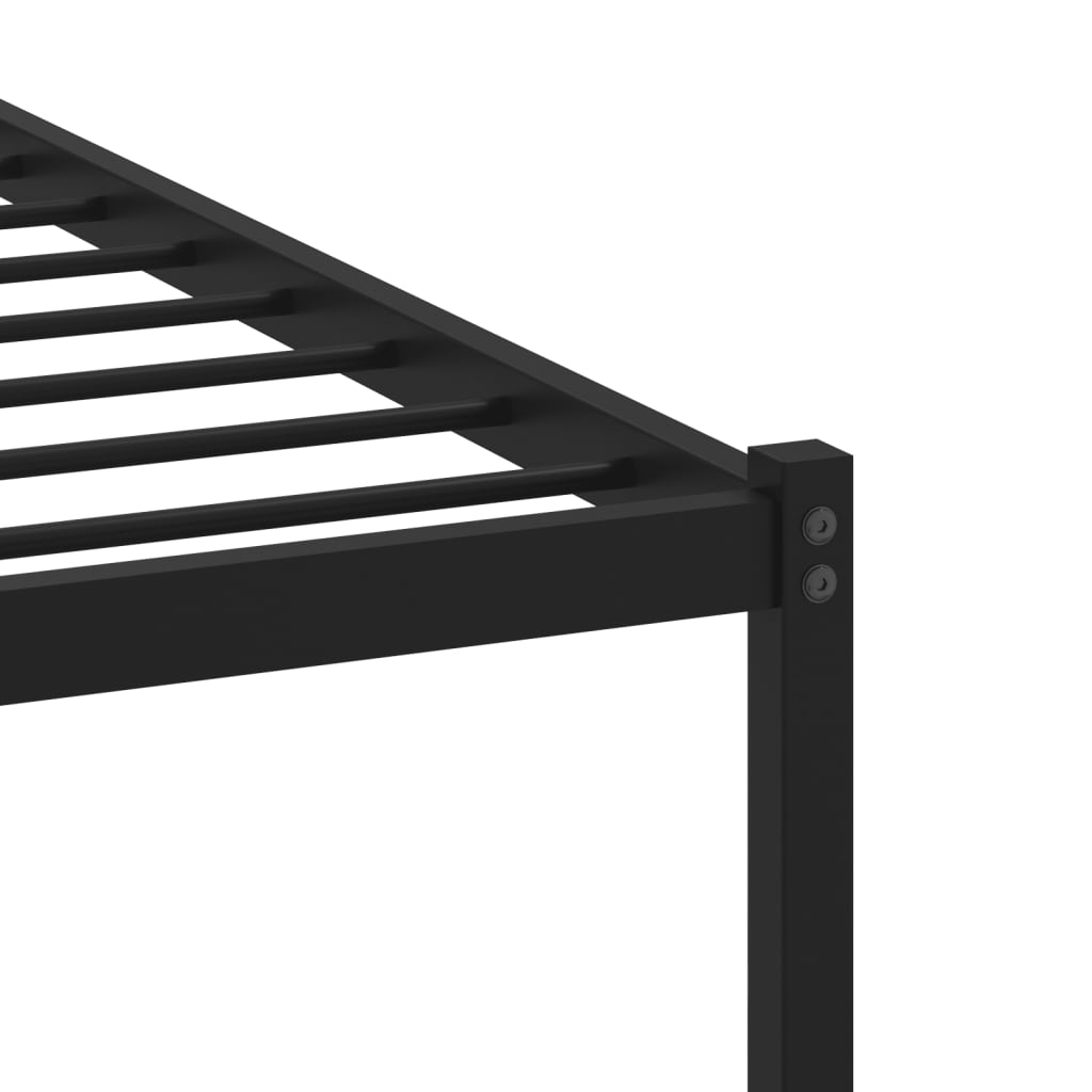 Sengeramme i metall uten madrass røkt eik 107x203 cm