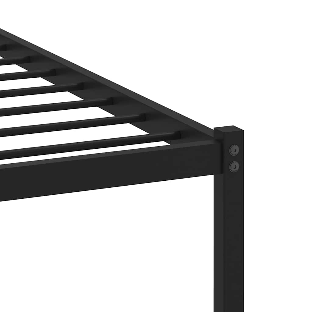 Sengeramme i metall uten madrass røkt eik 140x190 cm