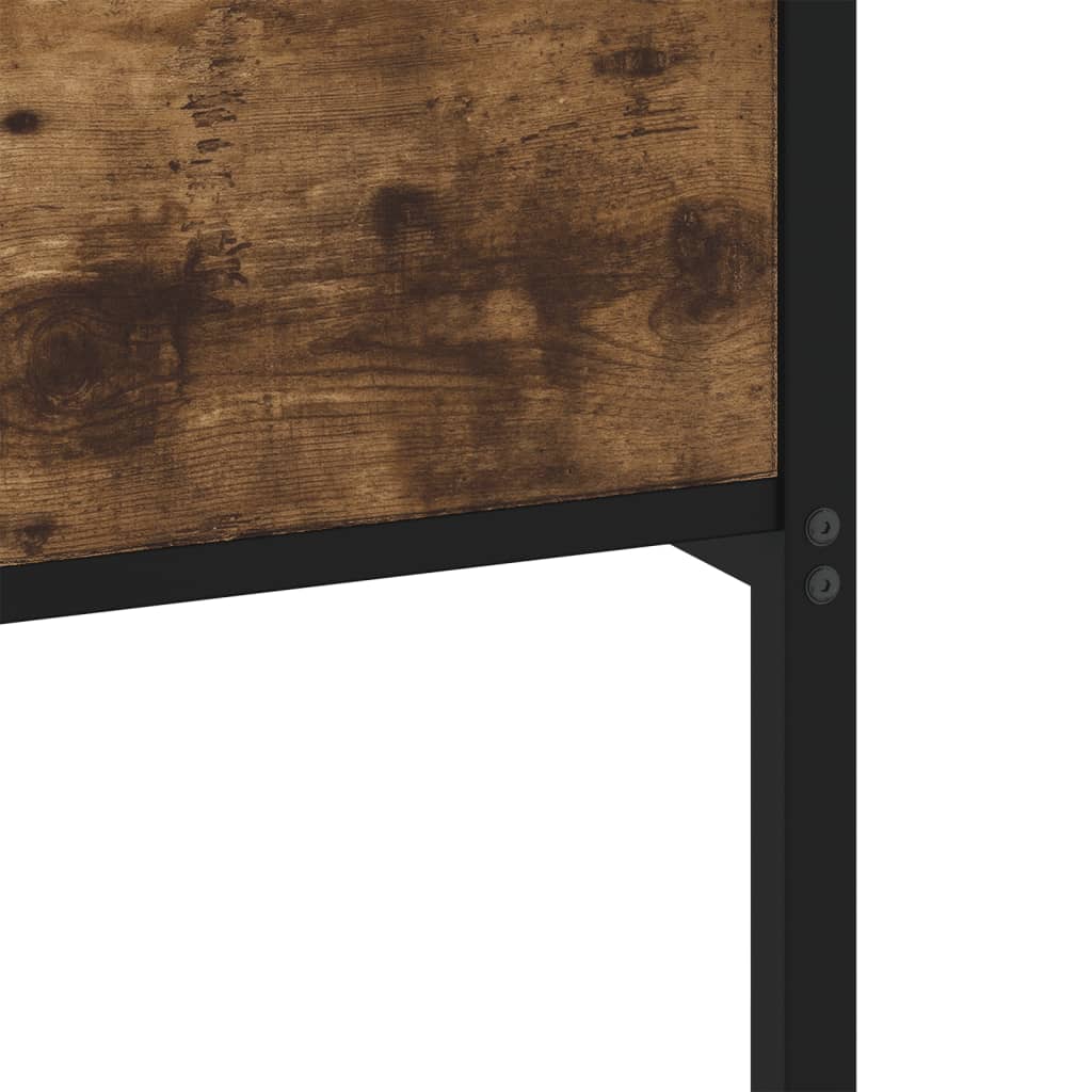 Sengeramme i metall uten madrass røkt eik 107x203 cm