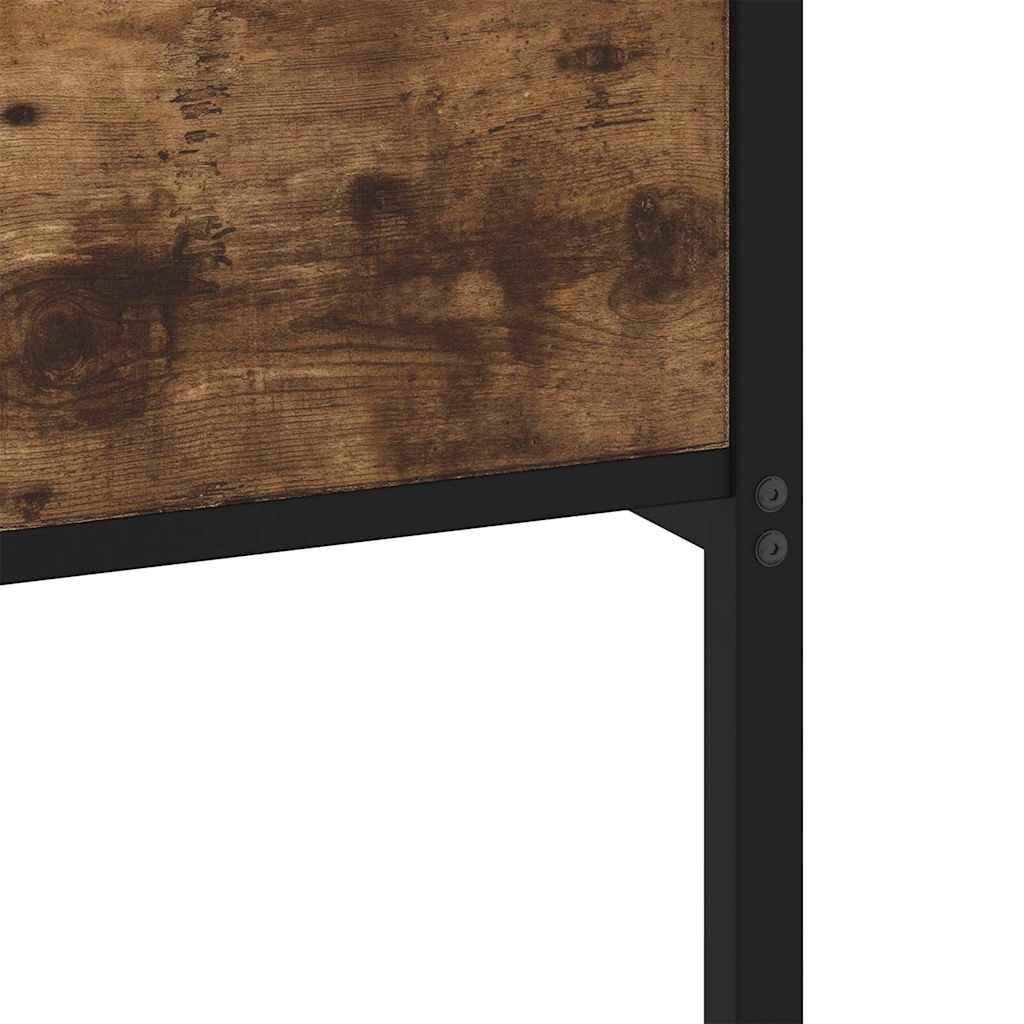 Sengeramme i metall uten madrass røkt eik 135x190 cm